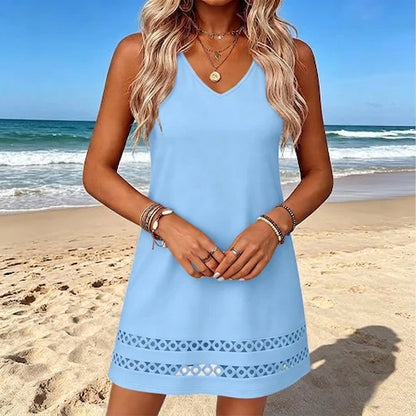 LAUREN | Robe Midi Élégante à Col V