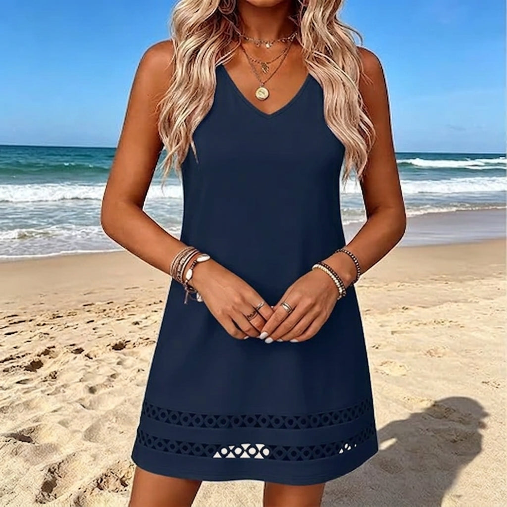 LAUREN | Robe Midi Élégante à Col V