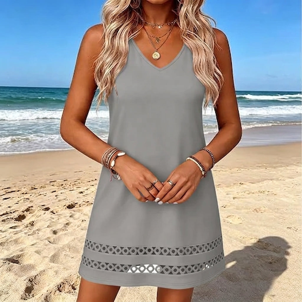 LAUREN | Robe Midi Élégante à Col V