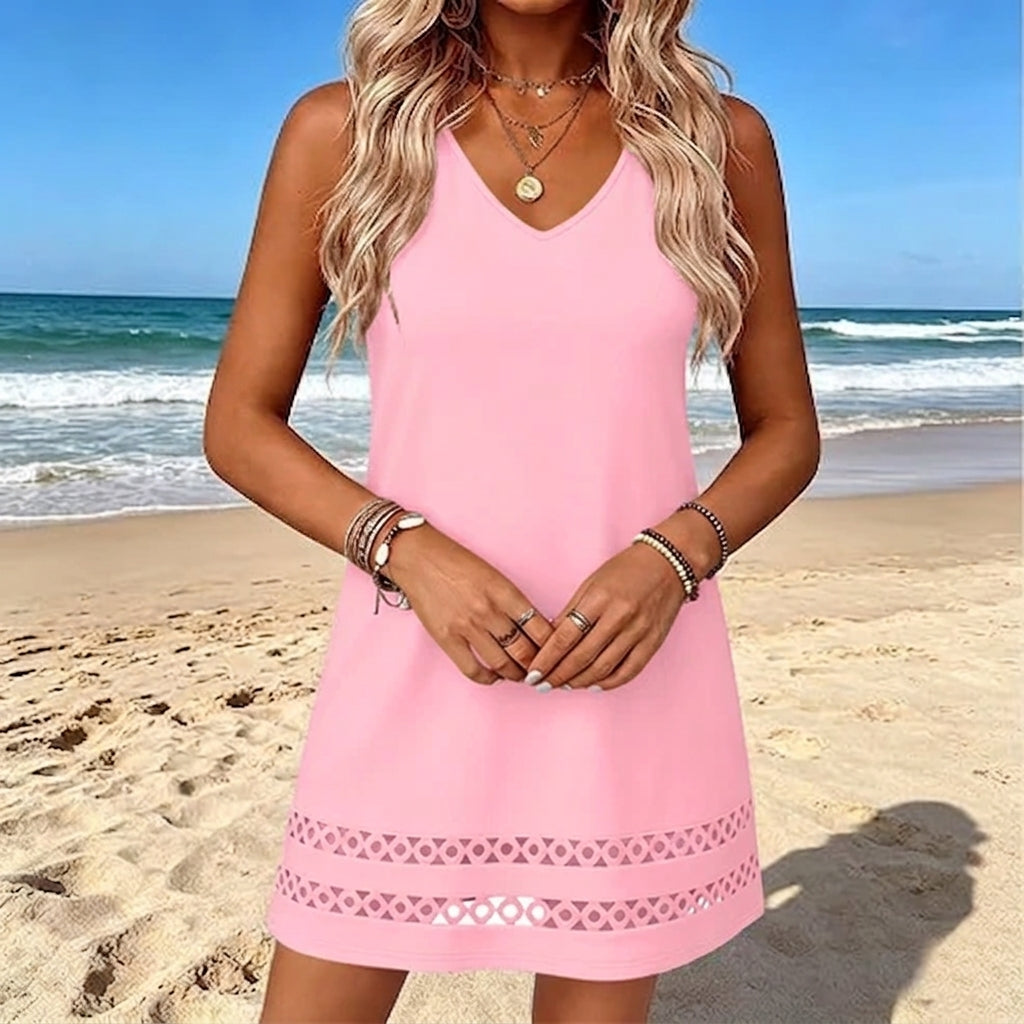 LAUREN | Robe Midi Élégante à Col V