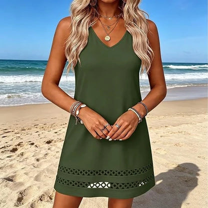 LAUREN | Robe Midi Élégante à Col V